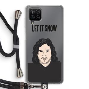 CaseCompany Let It Snow: Samsung Galaxy A12 Transparant Hoesje met koord