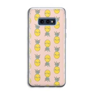 CaseCompany Ananas: Samsung Galaxy S10e Transparant Hoesje