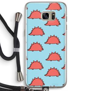 CaseCompany Dinosawrr: Samsung Galaxy S7 Edge Transparant Hoesje met koord