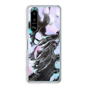 CaseCompany Pastel zwart: Sony Xperia 5 III Transparant Hoesje