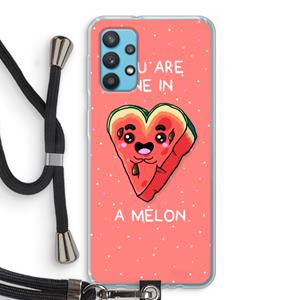 CaseCompany One In A Melon: Samsung Galaxy A32 4G Transparant Hoesje met koord