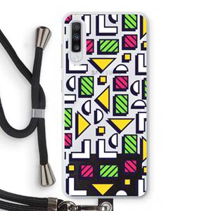 CaseCompany 8-bit N°4: Samsung Galaxy A70 Transparant Hoesje met koord
