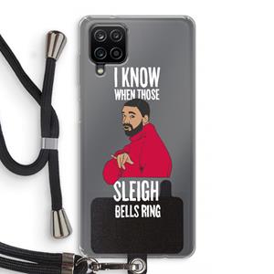 CaseCompany Sleigh Bells Ring: Samsung Galaxy A12 Transparant Hoesje met koord