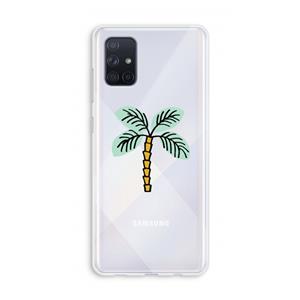 CaseCompany Palmboom: Galaxy A71 Transparant Hoesje