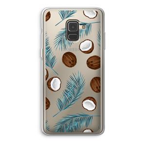 CaseCompany Kokosnoot roze: Samsung Galaxy A8 (2018) Transparant Hoesje