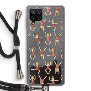 CaseCompany Gymboys: Samsung Galaxy A12 Transparant Hoesje met koord