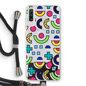 CaseCompany 8-bit N°6: Samsung Galaxy A70 Transparant Hoesje met koord