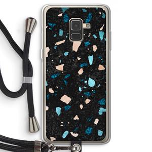 CaseCompany Terrazzo N°11: Samsung Galaxy A8 (2018) Transparant Hoesje met koord
