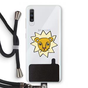 CaseCompany Kleine leeuw: Samsung Galaxy A70 Transparant Hoesje met koord
