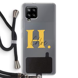 CaseCompany Amber Script: Samsung Galaxy A42 5G Transparant Hoesje met koord
