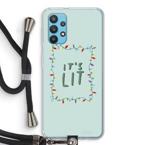 CaseCompany It's Lit: Samsung Galaxy A32 4G Transparant Hoesje met koord