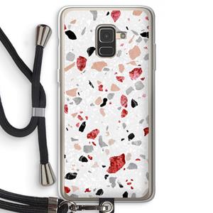 CaseCompany Terrazzo N°12: Samsung Galaxy A8 (2018) Transparant Hoesje met koord