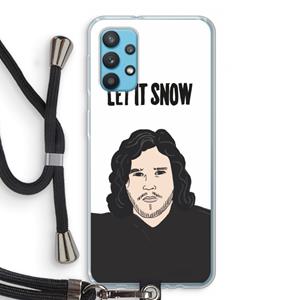 CaseCompany Let It Snow: Samsung Galaxy A32 4G Transparant Hoesje met koord