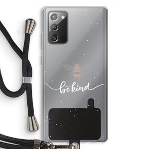 CaseCompany Be(e) kind: Samsung Galaxy Note 20 / Note 20 5G Transparant Hoesje met koord