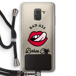 CaseCompany Badass Babes Club: Samsung Galaxy A8 (2018) Transparant Hoesje met koord