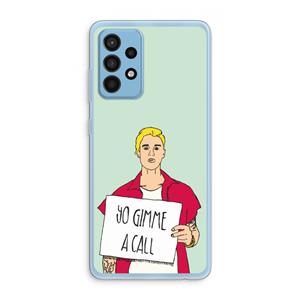 CaseCompany Gimme a call: Samsung Galaxy A52 Transparant Hoesje