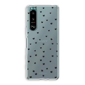 CaseCompany Kleine kattenkopjes: Sony Xperia 5 III Transparant Hoesje