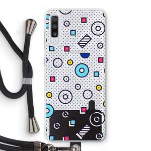 CaseCompany 8-bit N°9: Samsung Galaxy A70 Transparant Hoesje met koord