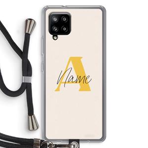 CaseCompany Amber Script: Samsung Galaxy A42 5G Transparant Hoesje met koord