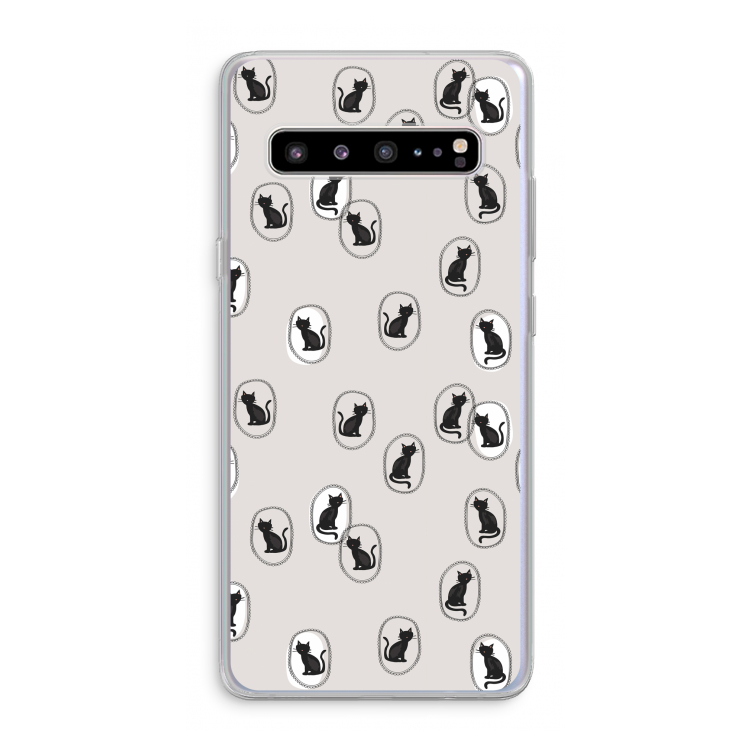 CaseCompany Miauw: Samsung Galaxy S10 5G Transparant Hoesje