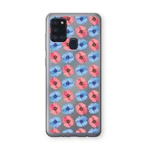 CaseCompany Klaproosjes: Samsung Galaxy A21s Transparant Hoesje