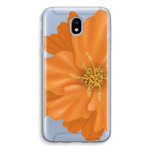 CaseCompany Orange Ellila flower: Samsung Galaxy J5 (2017) Transparant Hoesje