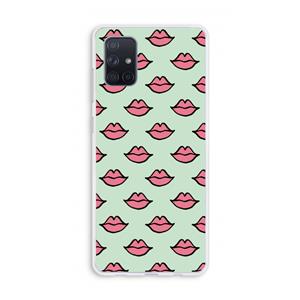 CaseCompany Lipjes: Galaxy A71 Transparant Hoesje