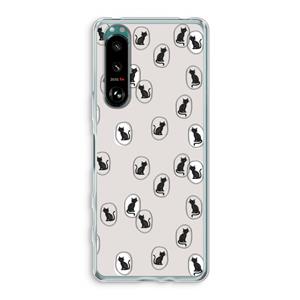 CaseCompany Miauw: Sony Xperia 5 III Transparant Hoesje