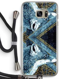 CaseCompany Golden Fox: Samsung Galaxy S7 Edge Transparant Hoesje met koord