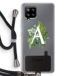 CaseCompany Green Brush: Samsung Galaxy A42 5G Transparant Hoesje met koord