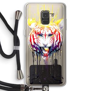 CaseCompany Fading: Samsung Galaxy A8 (2018) Transparant Hoesje met koord