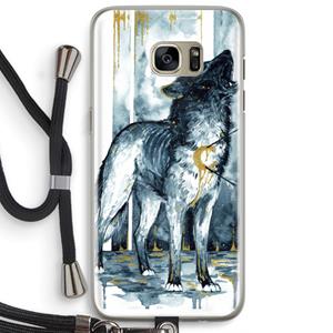 CaseCompany Bleeding Soul: Samsung Galaxy S7 Edge Transparant Hoesje met koord