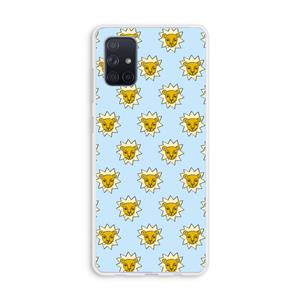 CaseCompany Leeuwenkoppen: Galaxy A71 Transparant Hoesje