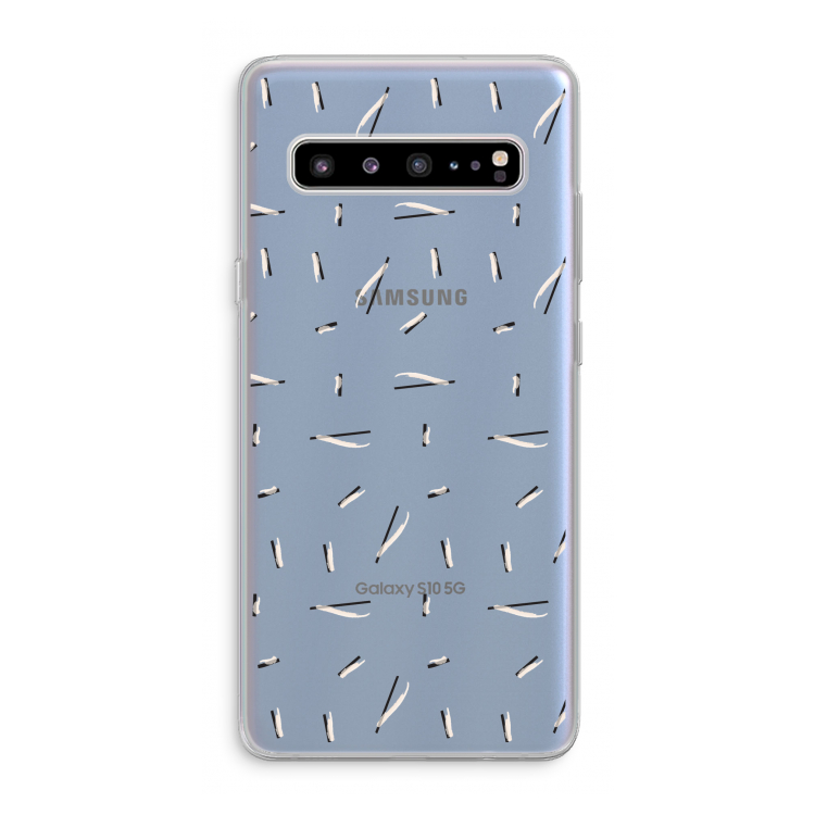 CaseCompany Hipster stripes: Samsung Galaxy S10 5G Transparant Hoesje