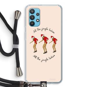 CaseCompany Jingle Ladies: Samsung Galaxy A32 4G Transparant Hoesje met koord