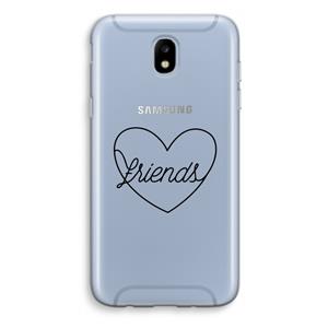 CaseCompany Friends heart black: Samsung Galaxy J5 (2017) Transparant Hoesje
