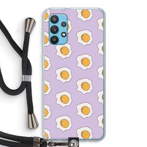 CaseCompany Bacon to my eggs #1: Samsung Galaxy A32 4G Transparant Hoesje met koord