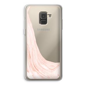 CaseCompany Peach bath: Samsung Galaxy A8 (2018) Transparant Hoesje