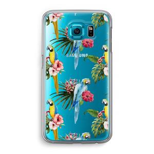 CaseCompany Kleurrijke papegaaien: Samsung Galaxy S6 Transparant Hoesje