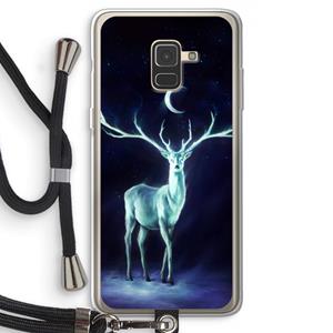 CaseCompany Nightbringer: Samsung Galaxy A8 (2018) Transparant Hoesje met koord