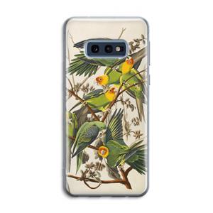 CaseCompany Carolinaparkiet: Samsung Galaxy S10e Transparant Hoesje