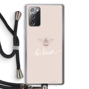 CaseCompany Be(e) kind: Samsung Galaxy Note 20 / Note 20 5G Transparant Hoesje met koord
