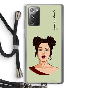 CaseCompany Pop-Art Creator: Samsung Galaxy Note 20 / Note 20 5G Transparant Hoesje met koord