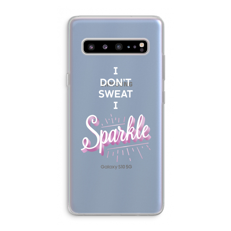 CaseCompany Sparkle quote: Samsung Galaxy S10 5G Transparant Hoesje