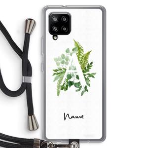 CaseCompany Green Brush: Samsung Galaxy A42 5G Transparant Hoesje met koord