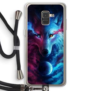 CaseCompany Where Light And Dark Meet: Samsung Galaxy A8 (2018) Transparant Hoesje met koord