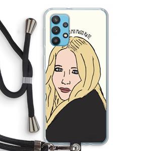CaseCompany Mary Kate: Samsung Galaxy A32 4G Transparant Hoesje met koord