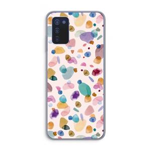 CaseCompany Terrazzo Memphis Pink: Samsung Galaxy A03s Transparant Hoesje