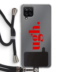 CaseCompany Ugh: Samsung Galaxy A12 Transparant Hoesje met koord