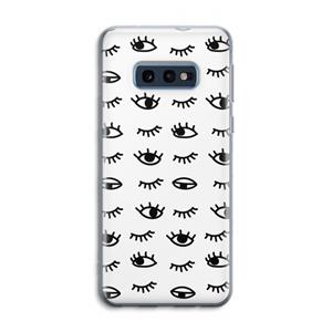 CaseCompany Eye pattern #2: Samsung Galaxy S10e Transparant Hoesje